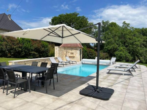 authentique grange rénovée avec piscine, jacuzzi